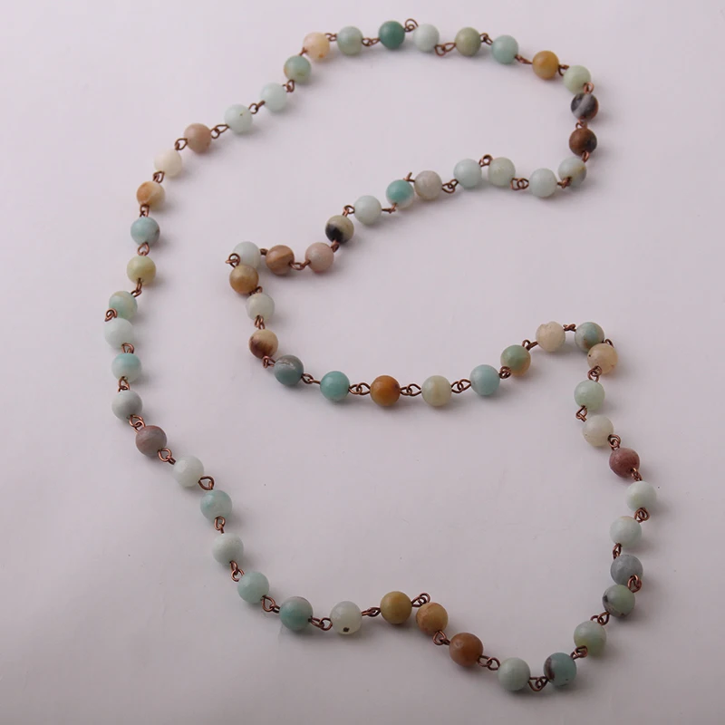 Модное колье камни амазонита с бриллиантами бесплатная доставка | Украшения и