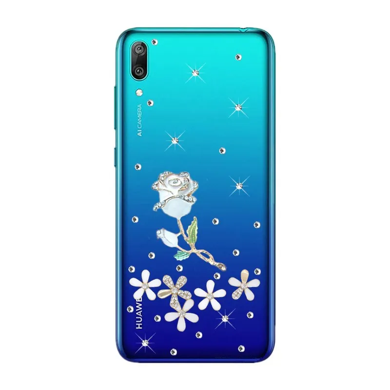 Bling Crystal Diamond Rhinestone Cover Case for Huawei Y7 pro 2019 Y9 Y6 Y5 prime 2018 P Smart P30 P20 Mobile Phone |