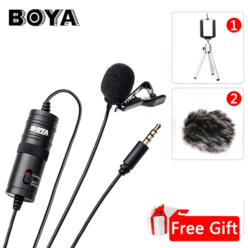 kit 1 BOYA BY-M1 петличный микрофон с отворотом 3,5 мм Аудио Видео фотография Запись для iPhone Android Mac Vlog микрофон для DSLR камеры - Цвет: kit 1