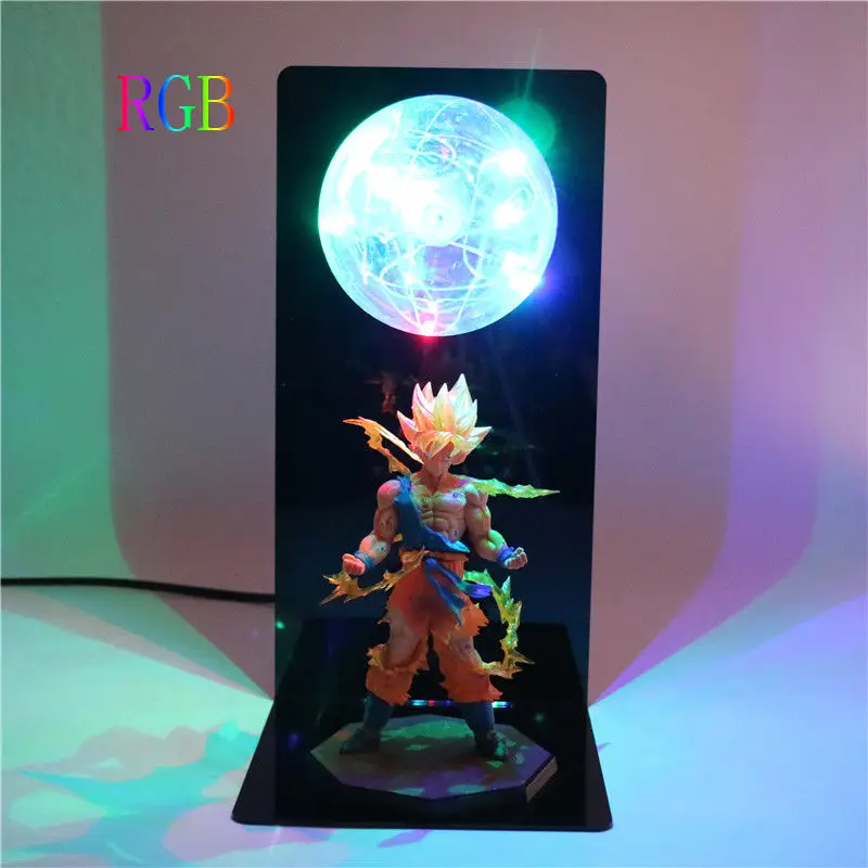 B Dragon Ball Z Супер Гоку Вегета Gogeta фигурки героев лампа ультра инстинкт DIY аниме модель Спальня Декоративные ночник Подарки - Цвет: B