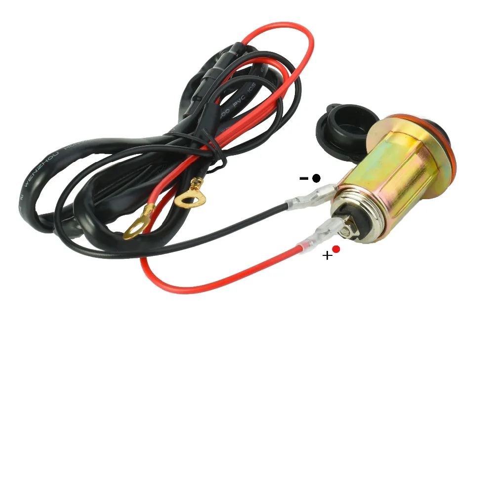 DC12V/24 V автомобильный прикуриватель автомобиля/мотоцикл изменение мощность Прикуриватель разъем и предохранитель& провод
