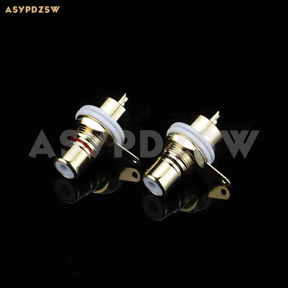 Одна пара Aucharm Чистая медь позолоченный RCA аудиофил усилитель терминал - купить по