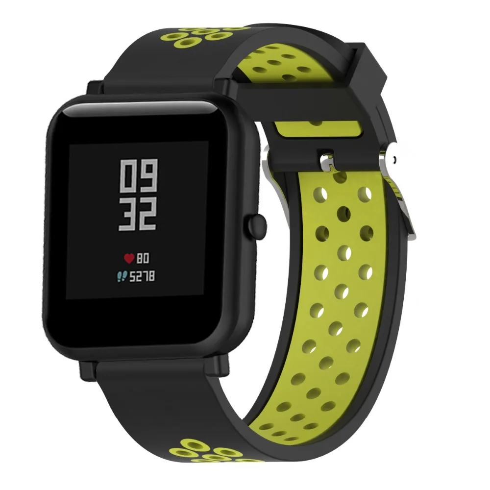 Спортивные силиконовые наручные часы ADORARE 20 мм для Xiaomi Huami Amazfit Bip BIT PACE Lite Youth Smart Watch