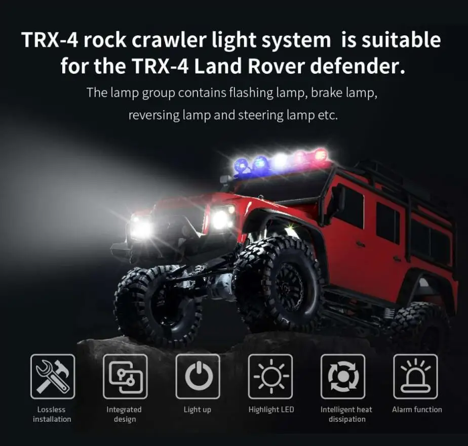 G.T.POWER TRX-4 Rock подсветка для гусеницы подходит Land Rover defender Rc Car | Игрушки и хобби