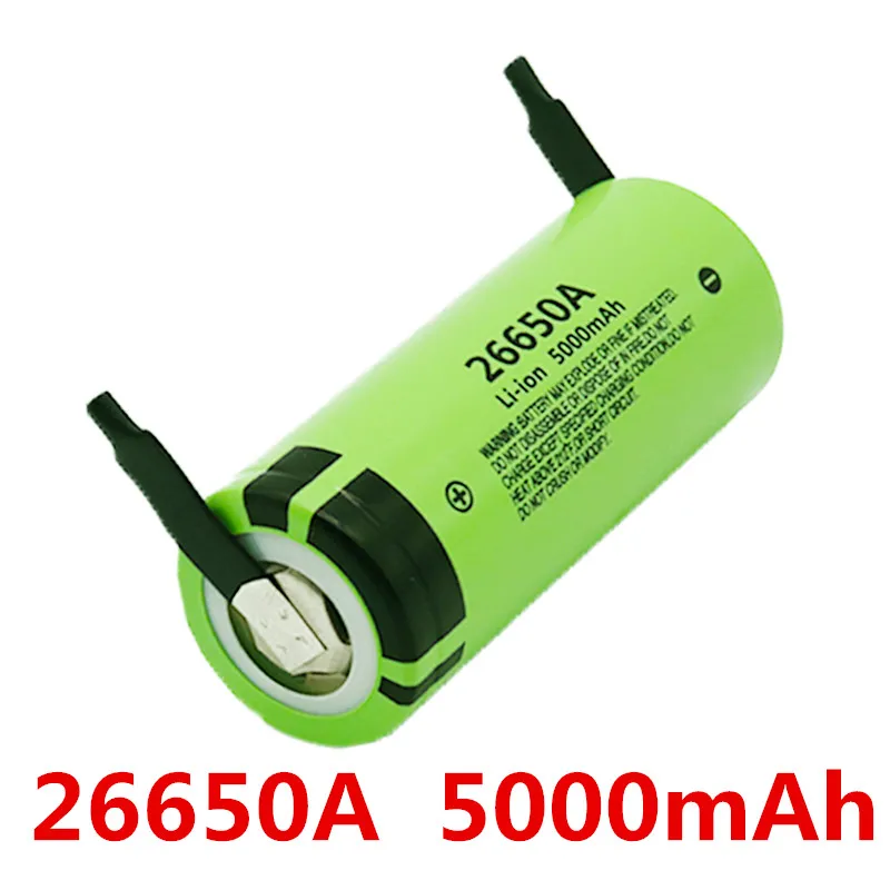 100% Оригинальный 26650 Аккумулятор для 26650A 3 7 V 5000mAh высокой емкости Li ion аккумуляторы
