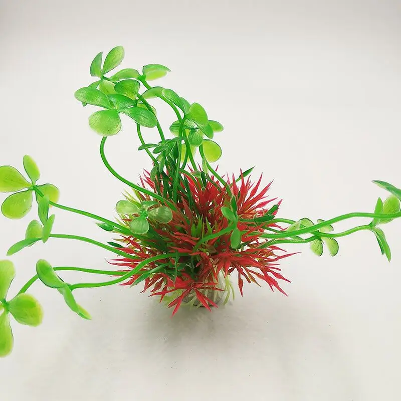 One color Аквариумные растения Aquaris, водная трава, украшение для аквариума, искусственное пластиковое растение, красивая Цветочная дверь, 1 шт - Color: One color