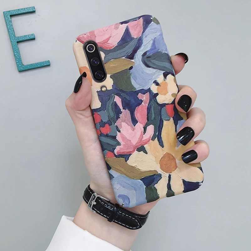 YonLinTan coque, чехол, чехол, для Xiaomi mi 9 Se mi 9 9Se, роскошный чехол с рисунком, жесткий милый чехол с мультяшным цветочным принтом