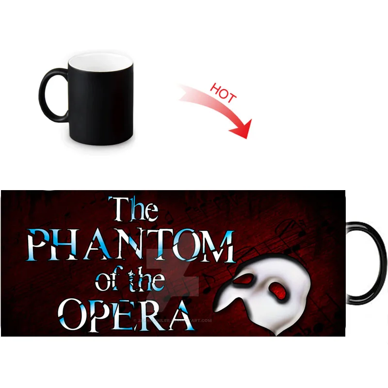 Кружка для кофе Phantom of The Opera с изменением цвета чувствительная к нагреванию