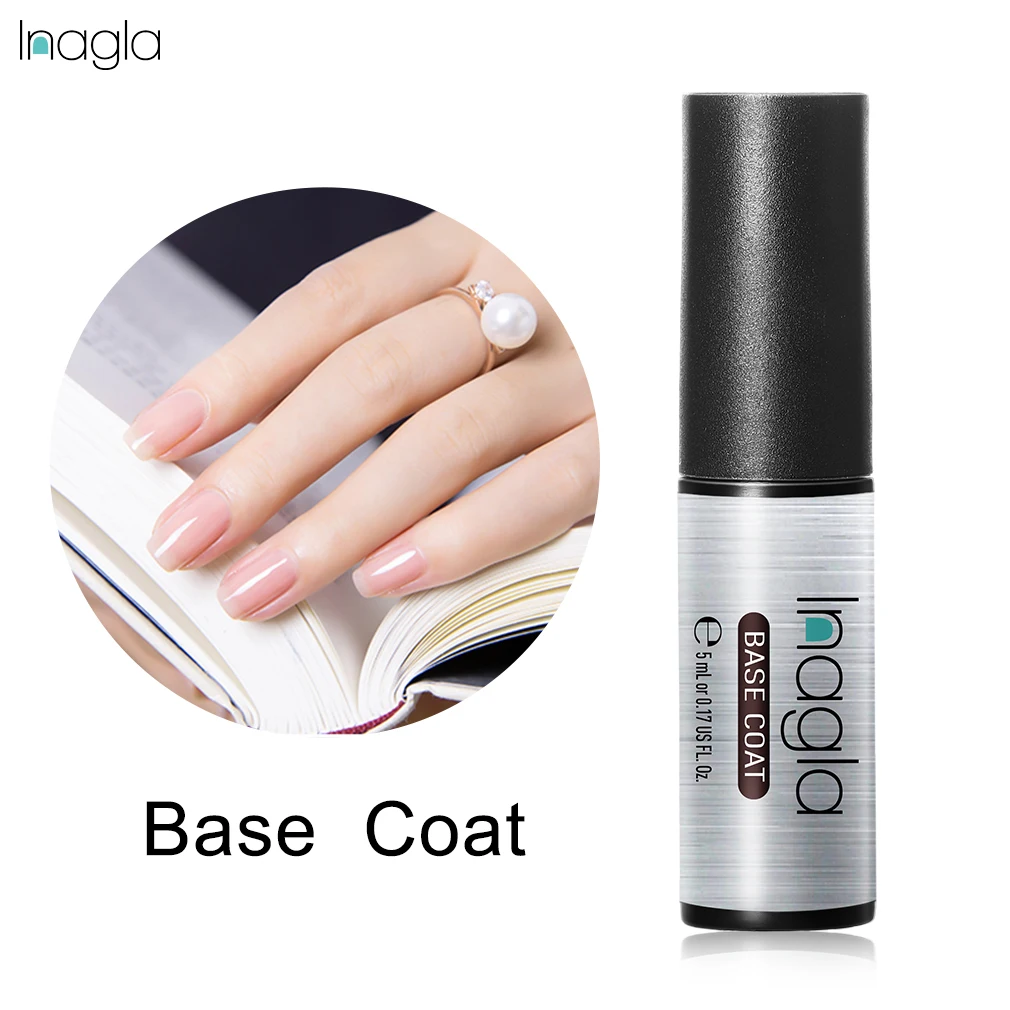 Base Coat Inagla УФ гель лак для ногтей Полупостоянный Гибридный Гель-лак телесных цветов Гель-лак для ногтей Гель-лак 48 цветов - Color: Base Coat