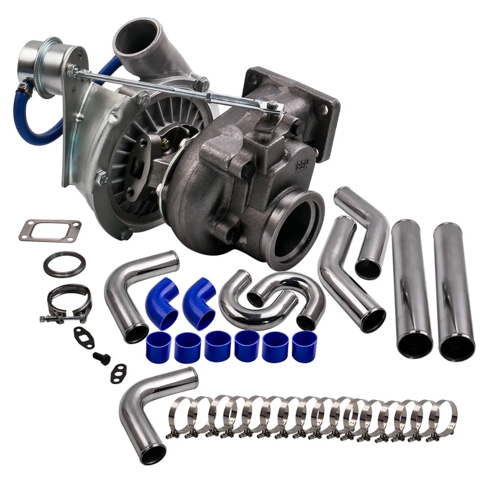 Для гибридного турбокомпрессора T3 T4 A/R .63 .50 V Band Турбокомпрессор 4 6 цилиндрового