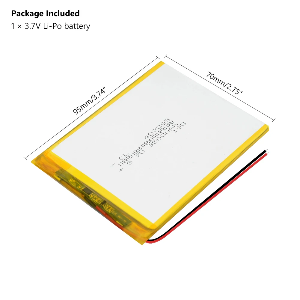 Литий полимерный литий аккумуляторная батарея 1/2/4 шт. 407095 3 7 V 3500MAH для MP3 gps