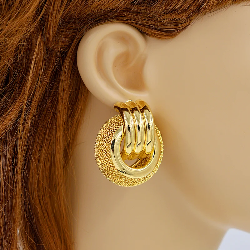 Sunny Jewelry классические большие круглые серьги для женщин модные гвоздики