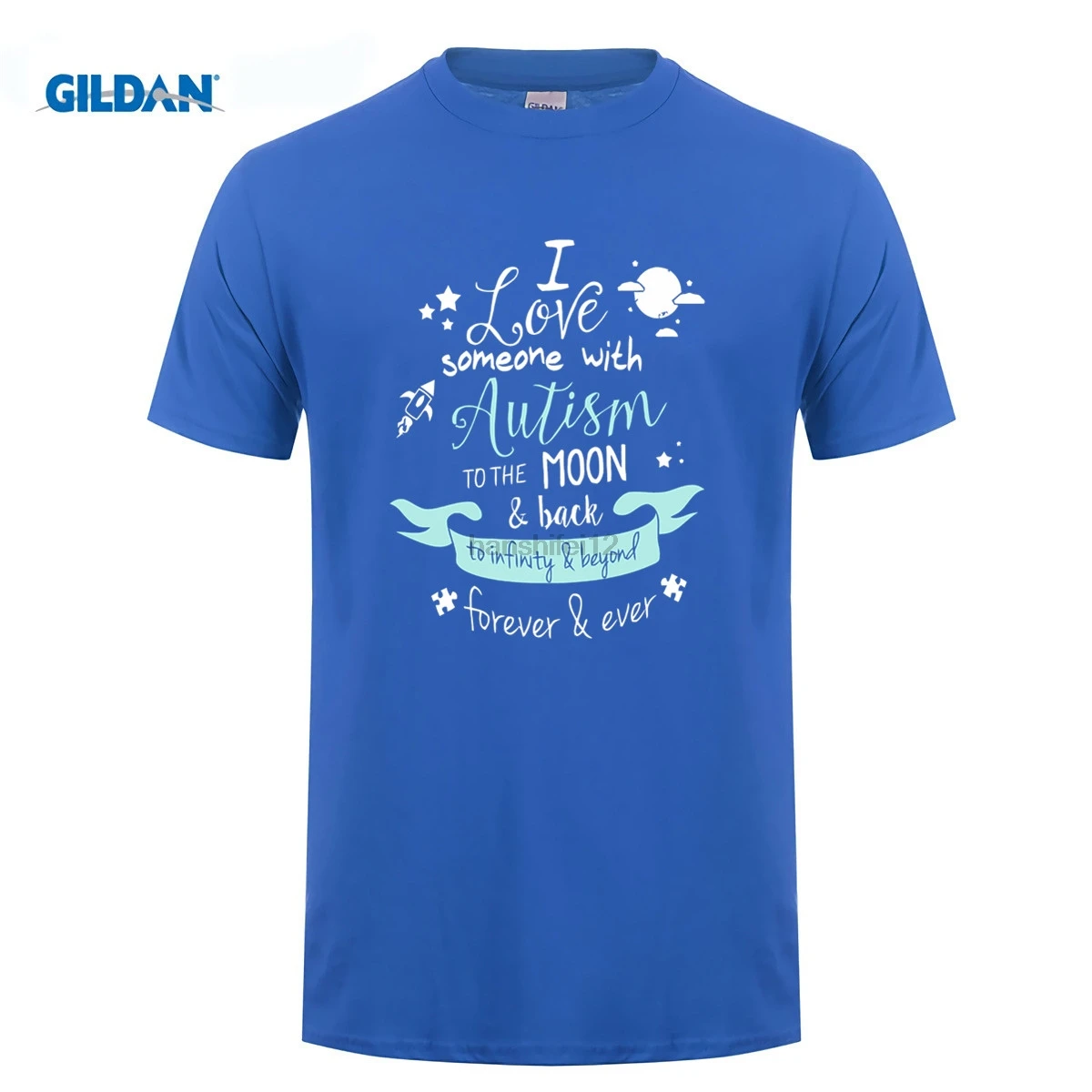 Футболки GILDAN Autism с лентой | Мужская одежда