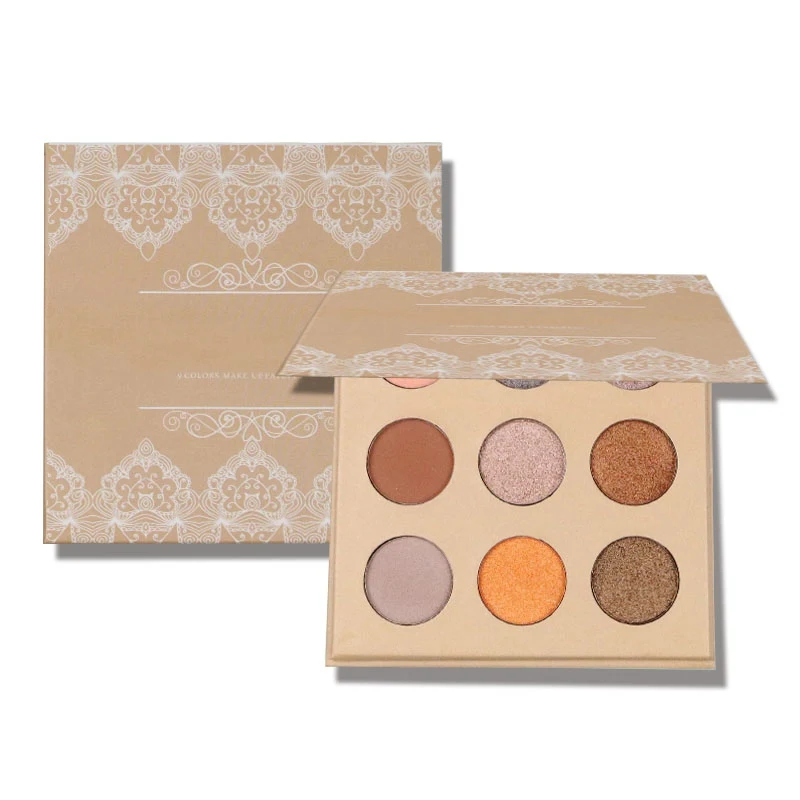 Earth Color 9 Color Drama Eyeshadow Palette Eye Shadow Pearlescent MatteSky Color Earth Color Spring And Summer Eye Shadow Tray New - Color: Earth Color
