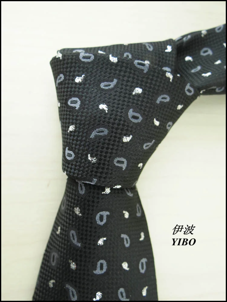 2015 последний мужской деловой Модный черный галстук/Серебряный и серый Кешью