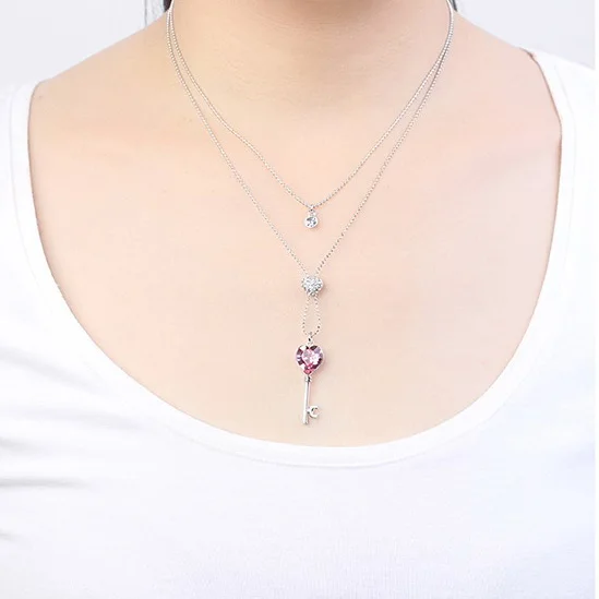 Колье-чокер женское с кристаллами в форме сердца | Украшения и аксессуары