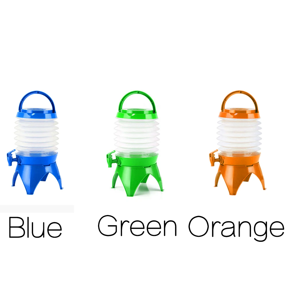 Container With Lid Portable Outdoor Telescopic Drinking Detachable Folding PE Multifunctional Storage Tools Water Bucket | Спорт и