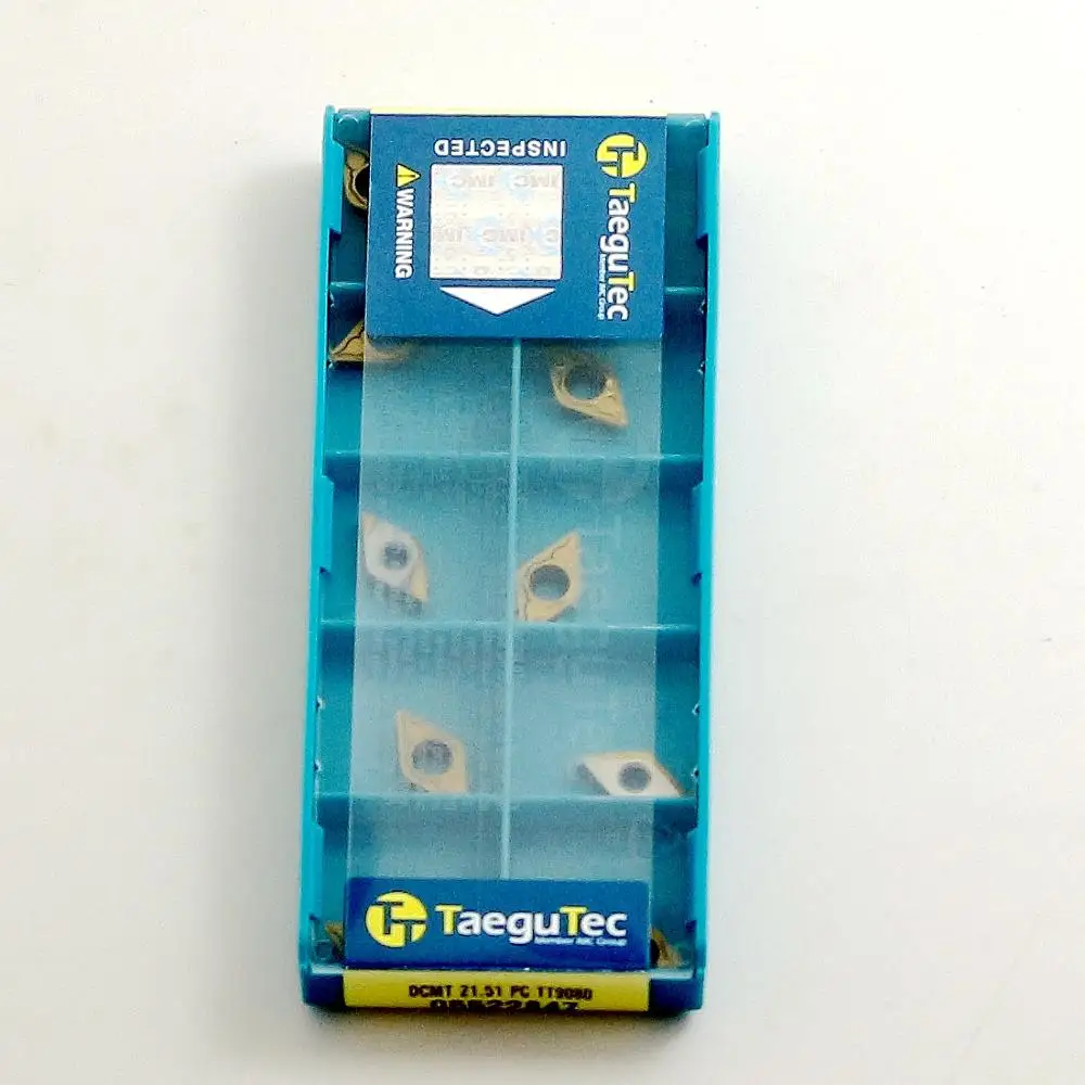 DCMT070204 PC TT9080 10pcs/lot TaeguTec Negative Triangular External Turning Inserts | Инструменты