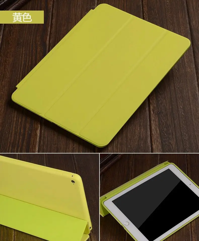 Green Чехол для нового iPad 9,7 дюйма модель выпуска A1822 A1823 A1893 A1954 жесткий смарт-чехол из искусственной кожи с логотипом - Цвет: Green