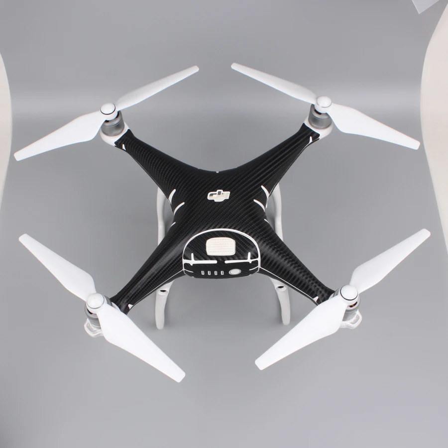 DJI кожи Стикеры черный Цвет углерода Волокно графические зерна Наклейки