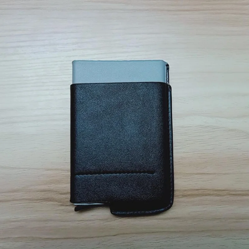 Rfid для мужчин бумажник матовый Классический Бизнес Баж мягкой кожи PU кредитной кредитница, Кошелек Алюминиевый Чехол для карт женский кошелек для путешествий