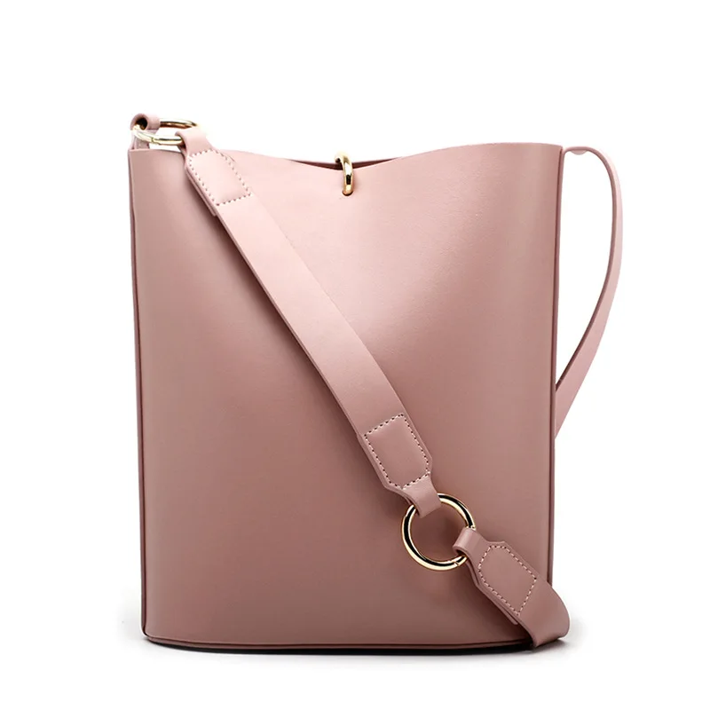 Новый 2018 кольцо HASP большой Crossbody сумки для Для женщин ведро кожаная сумка