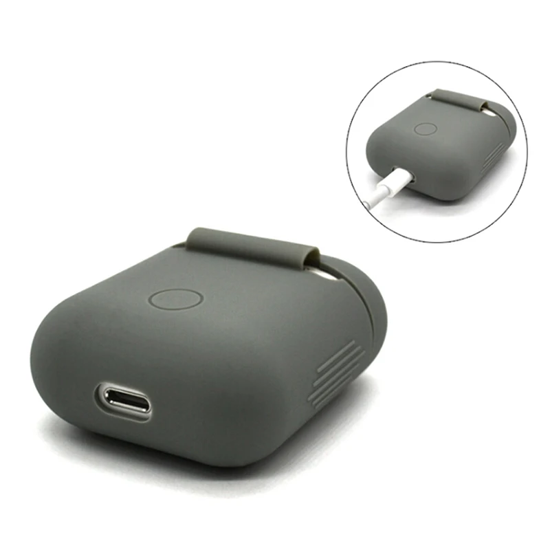 Силиконовый чехол для Airpods In Ear силиконовый чистый цвет пыленепроницаемый