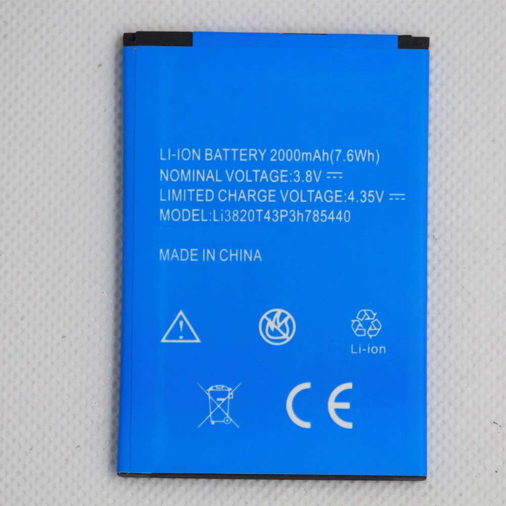 Аккумулятор 3 8 в 2000 мАч Li3820T43P3h785440 для ZTE Blade L370 / L2 Plus мобильный телефон | Мобильные