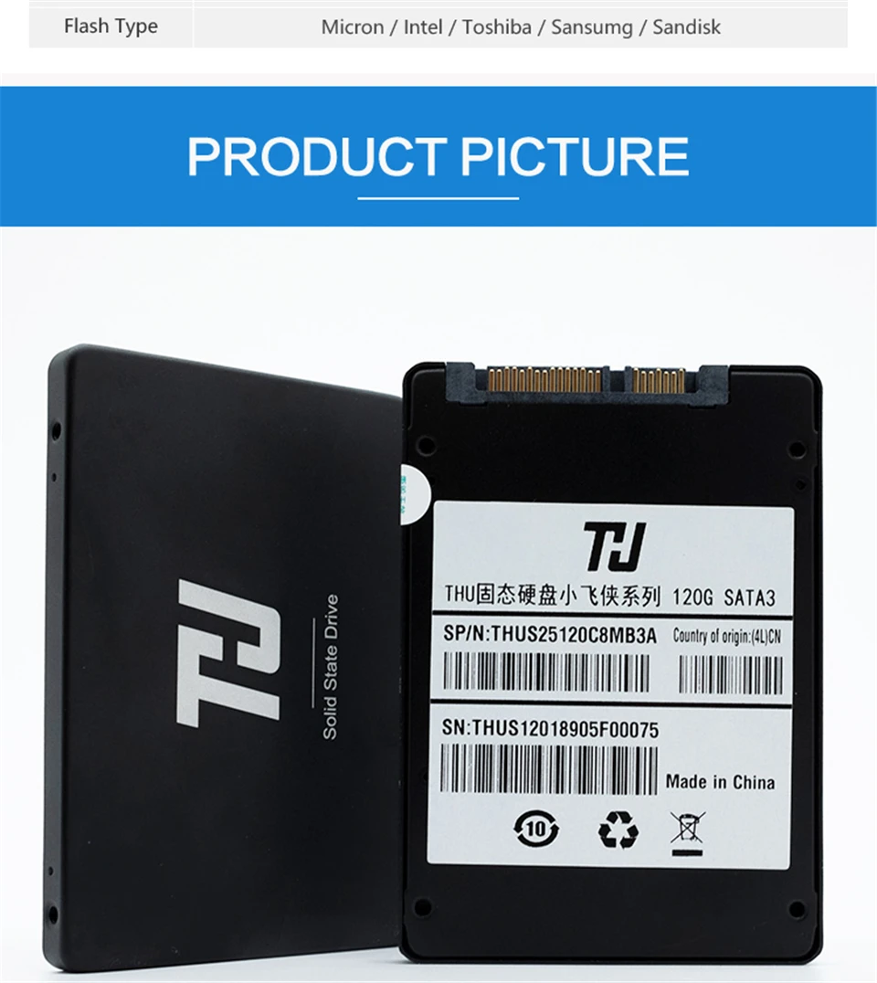THU Тетрадь SSD SATA3 2," 120 ГБ 240 ГБ внутренний жесткий диск 480 ГБ 1 ТБ 540 МБ/с. для портативных ПК Тетрадь