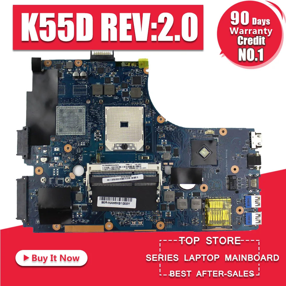 K55N материнская плата REV: 2,0 для ASUS K55D K55DR K55DE A55D материнская плата для ноутбука K55N материнская плата K55N тест материнской платы ОК