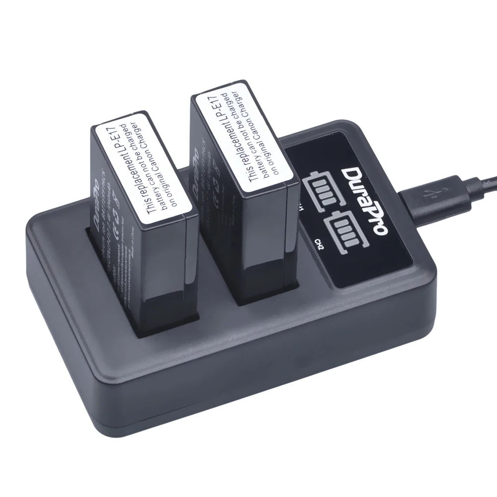 Сменный аккумулятор для Canon LPE17 LP E17 + 3 шт. светодиодный USB зарядное устройство EOS