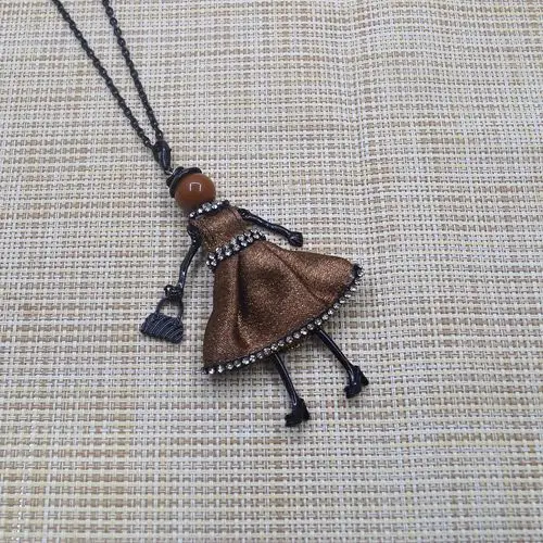 Новые модные прекрасные ткани платье куклы Цепочки и ожерелья брелок Для женщин