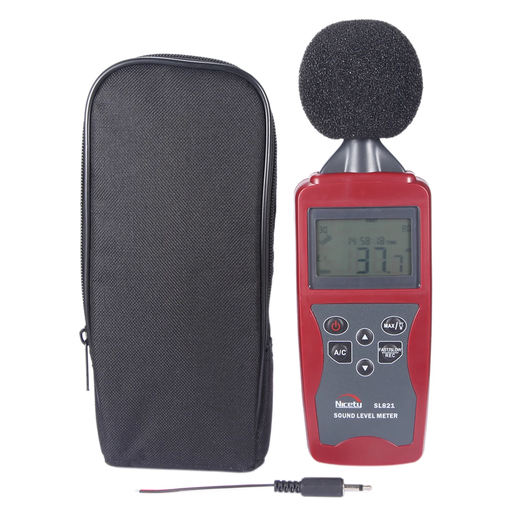 Портативный цифровой измеритель уровня шума и звука Nicetymeter SL821 30-130dBA | Инструменты