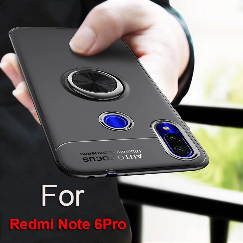Чехол из ТПУ с магнитным кольцом для Redmi Note 5 6 7 Pro чехол телефона 5Plus Mi 8 9 se POCO F1 k20 cc9e