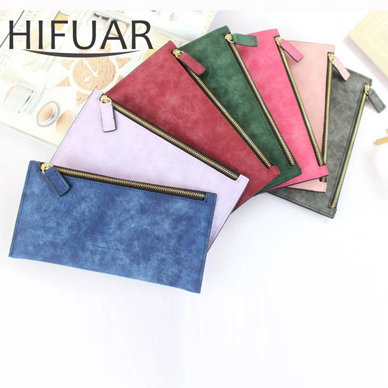 Простые Женские кошельки матовый кошелек на молнии длинный клатч сумки для монет