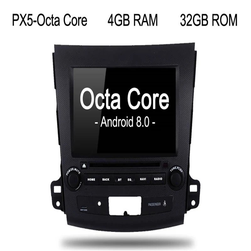 Android 8 0 автомобильный DVD кассетный плеер recoder GPS навигация для Mitsubishi Outlander 2006 2012 Citroen