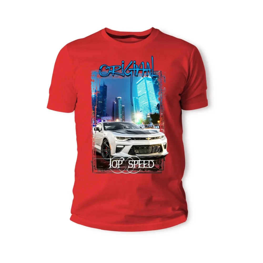 Мужская футболка с круглым вырезом американская Классическая для автомобиля Chevy