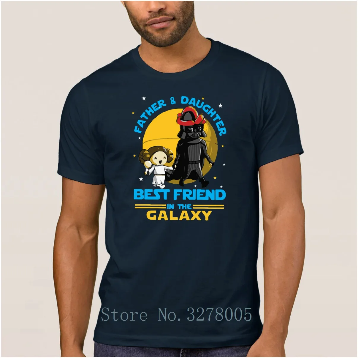 La Maxpa Costume Father And Daughter In The Galaxy T Shirt For Men Humorous T-Shirt Anti-Wrinkle O-Neck Unisex Tshirt | Мужская одежда