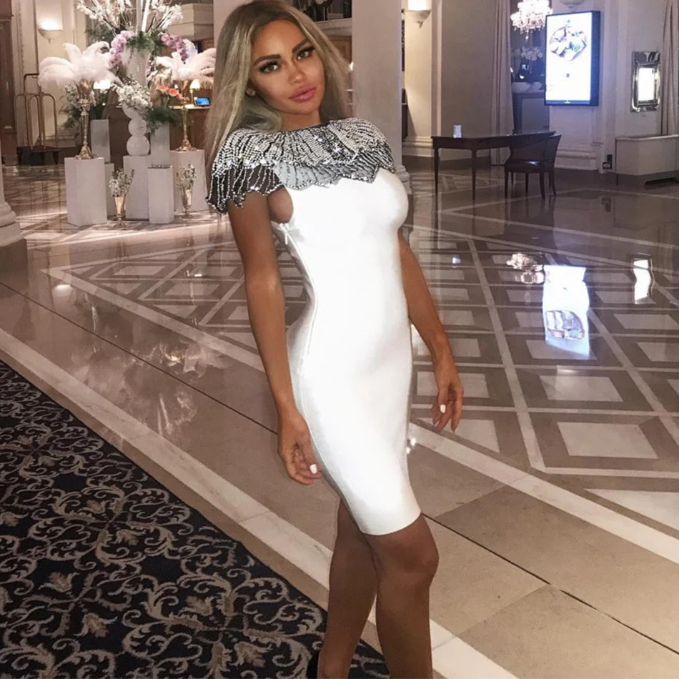 Женское облегающее платье без рукавов красное белое черное для вечеринок |