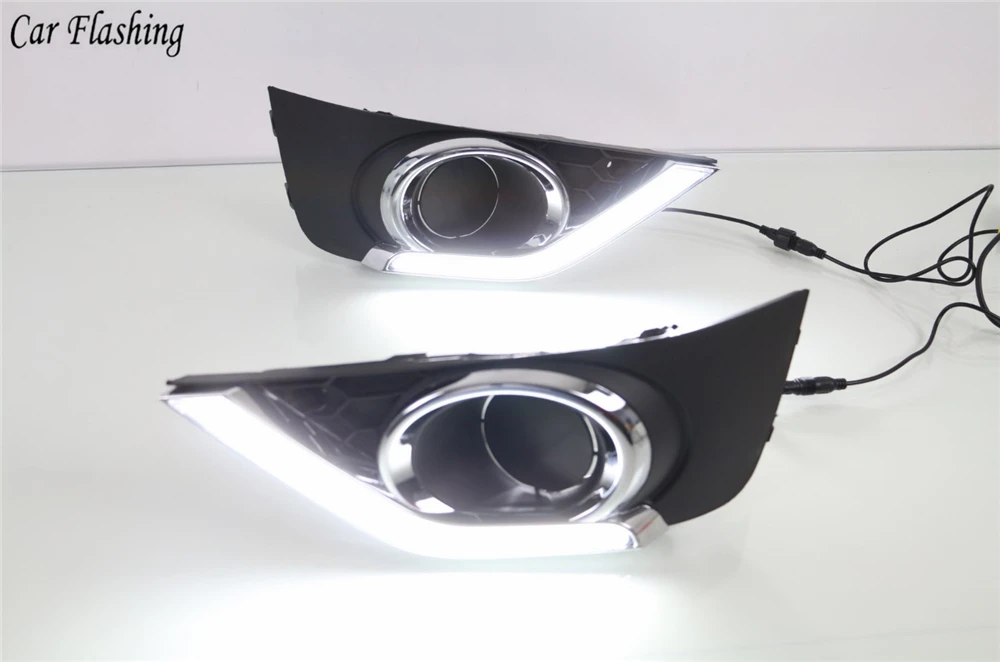 1 комплект светодиодный DRL Дневной ходовой свет дневного света 12 В ABS с желтым поворотным сигналом для Honda BR-V BRV авто