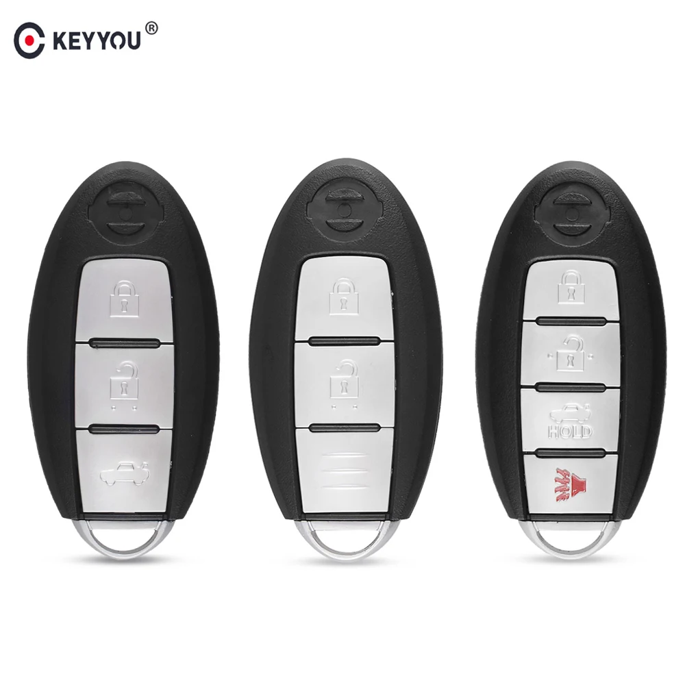 Умный чехол KEYYOU для ключа с дистанционным управлением 2 3 4 кнопками Nissan Rogue Teana Sentra