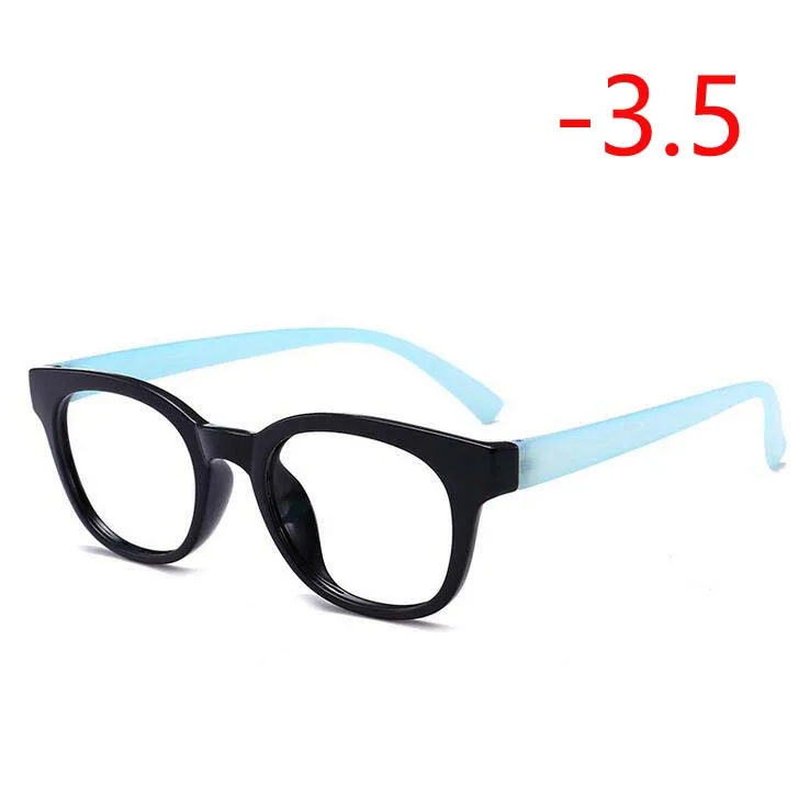 Myopia 350 TR90 очки для близорукости для женщин и мужчин ретро овальные короткие очки для коррекции зрения литературные студенческие очки по рецепту-1,0-1,5 до-4,0 - Цвет оправы: Myopia 350