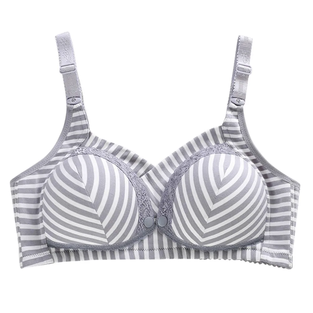 Woman Fashion Striped able push up bra Pure Cotton Comfortable Ventilation Sexy Lace Seamless Underwear bras for women linge BR3