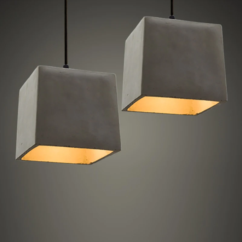 Ретро промышленный бетонный подвесной светильник E27 светодиодсветодиодный