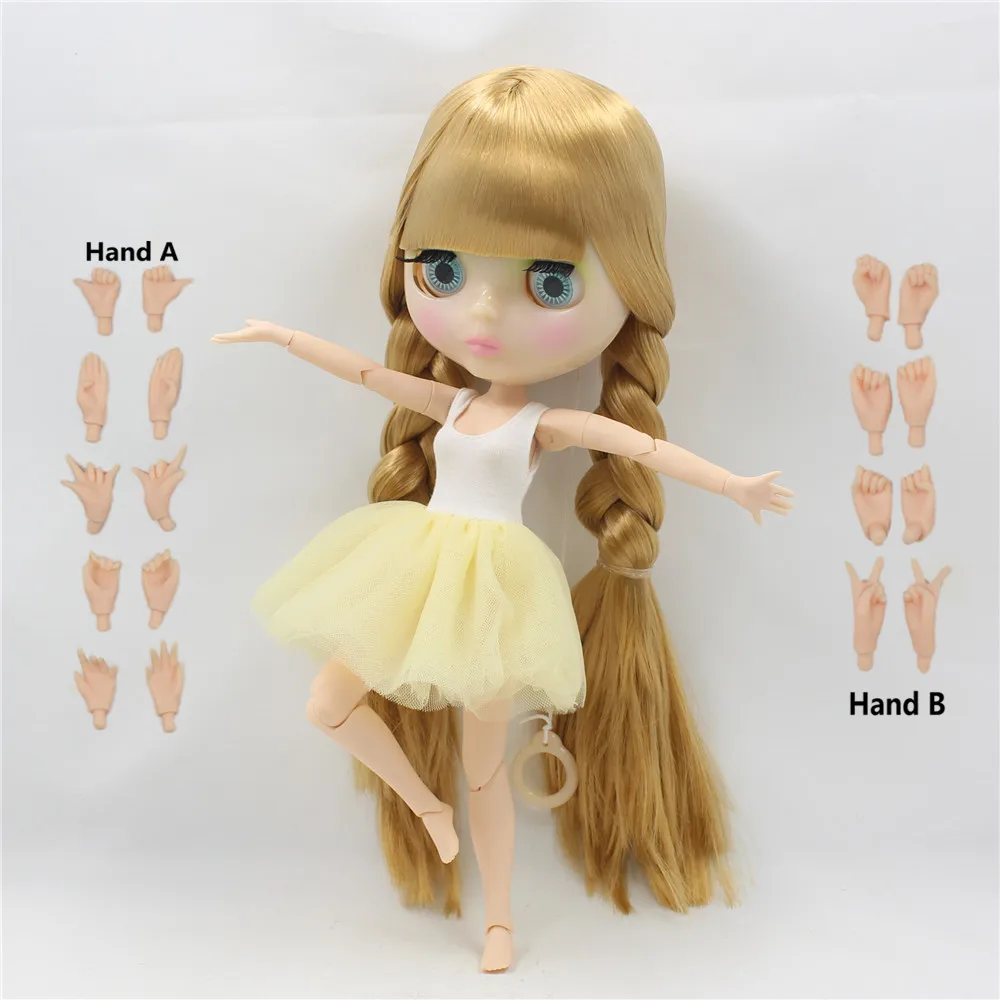 Ледяная фабрика Blyth кукла шарнир тело bjd игрушка светлые волосы прозрачное лицо подарок 1/6 30 см голая кукла