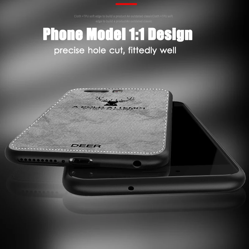 Shockproof 3D Cloth Leather Soft TPU Bumper Case For Huawei Honor 8 9 10 lite V10 V20 Cover P10 Plus P8 P9 Lite 2017 |