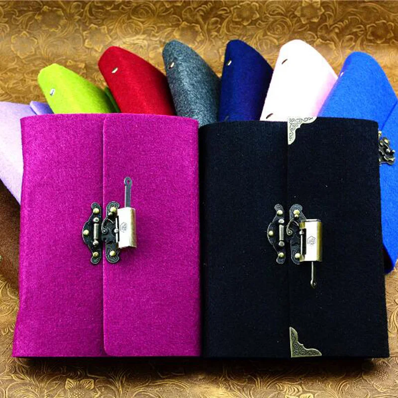 B6 hand account book Korean stationery notepad custom made with lock notebook | Канцтовары для офиса и дома