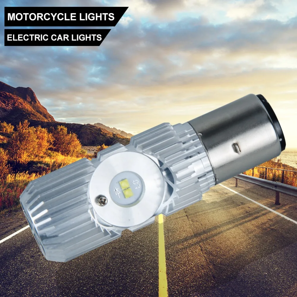 MeeToo 12V BA20D светодиодный светильник для мотоцикла лампа Vespa Kymco Suzuki Honda Bajaj 6000K 1400LM
