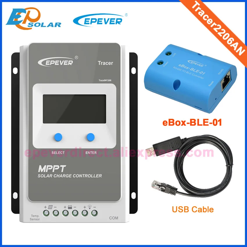 Зарядное устройство для батареи 12 V/24 V Авто Тип Регулятор MPPT Tracer2206AN Макс PV вход 60