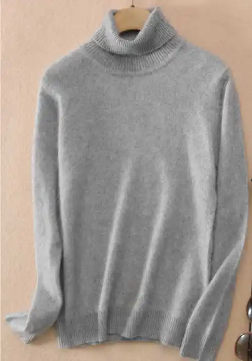 2018 Warm Mink Cashmere Soft Elastic Sweaters and Pullovers Women Autumn Winter Sweater Turtleneck Female Brand Pullover | Женская